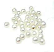White 1.9-2mm Half Drilled Round Pearls